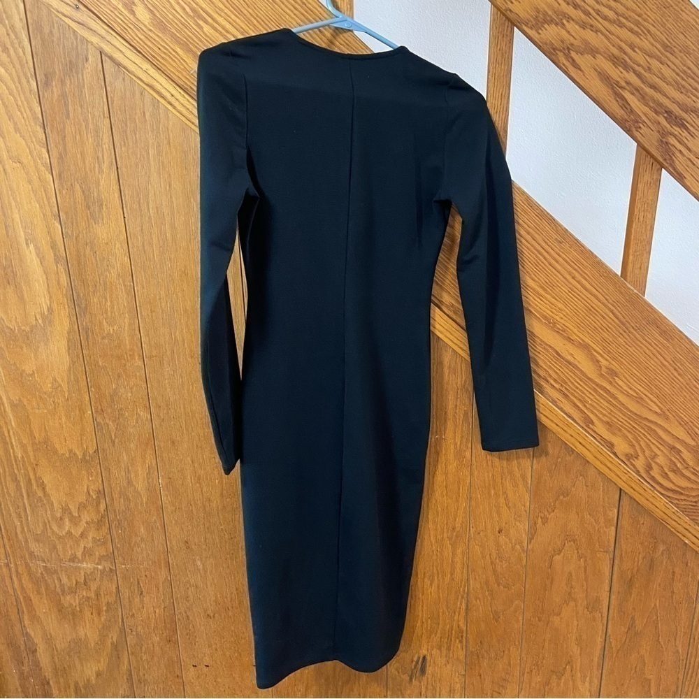 Zara Bodycon Black Dress Trafaluc Fall/Winter Collection Size Medium - Picture 4 of 4